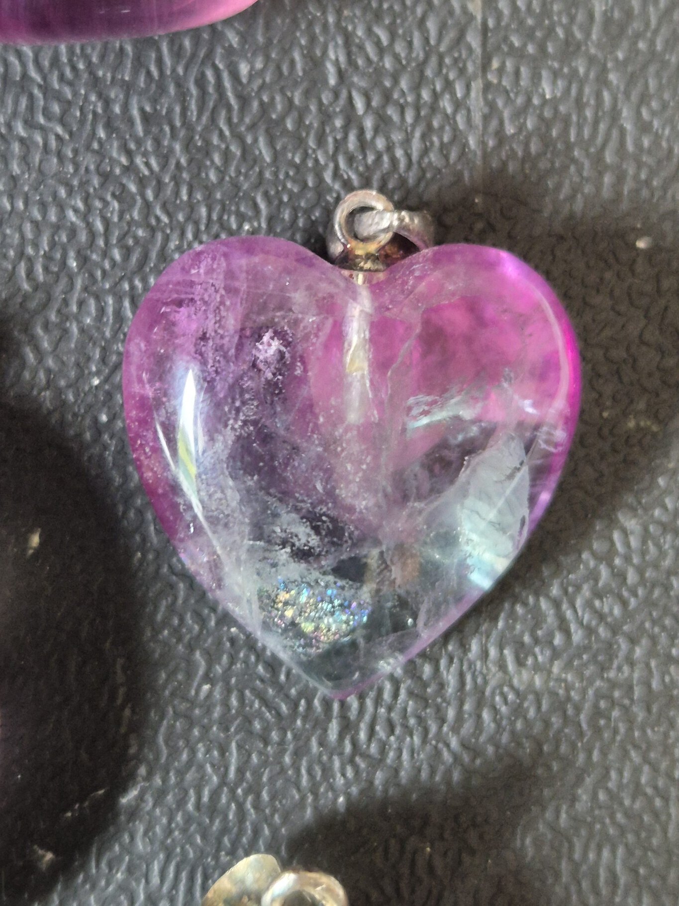 Fluorite violette coeur
