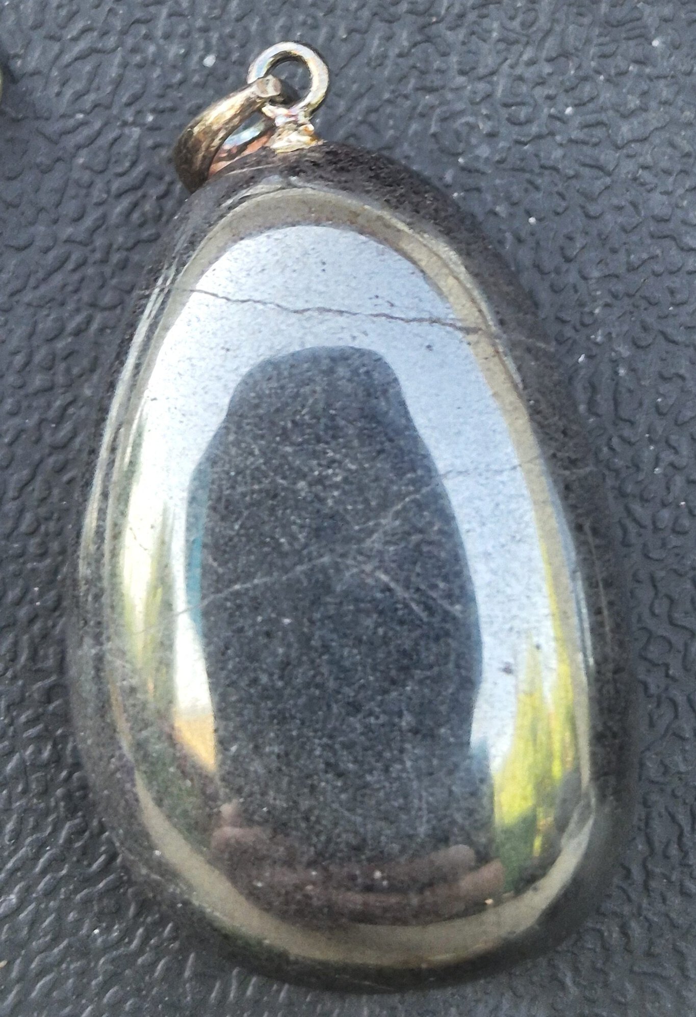 Hématite bélière argent