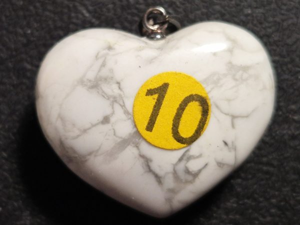 Howlite coeur argent