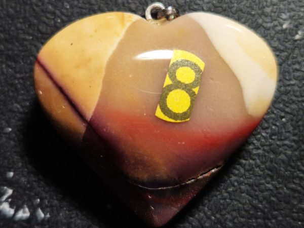 Jaspe mokaite coeur argent