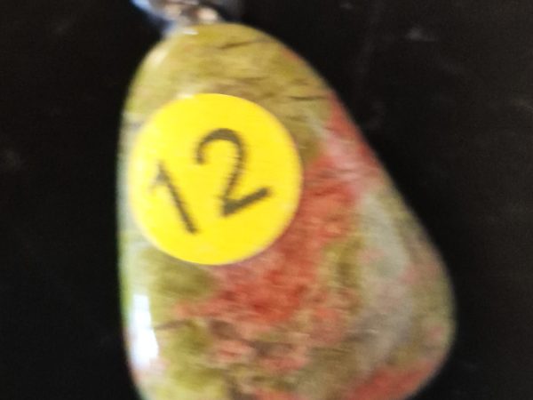 Unakite bélière argent