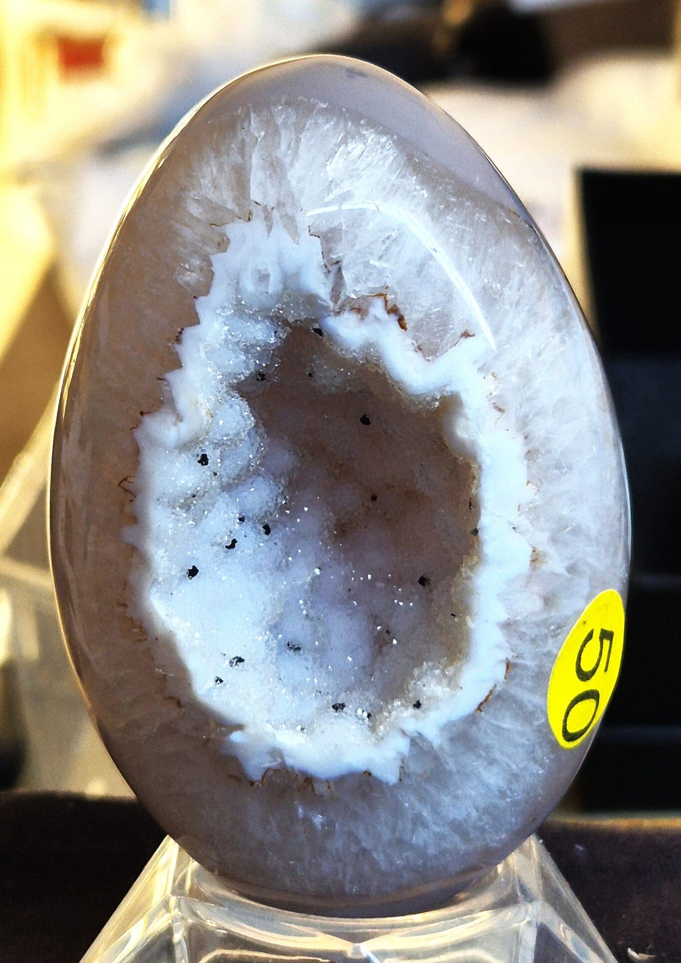 Oeuf Calcédoine blanche