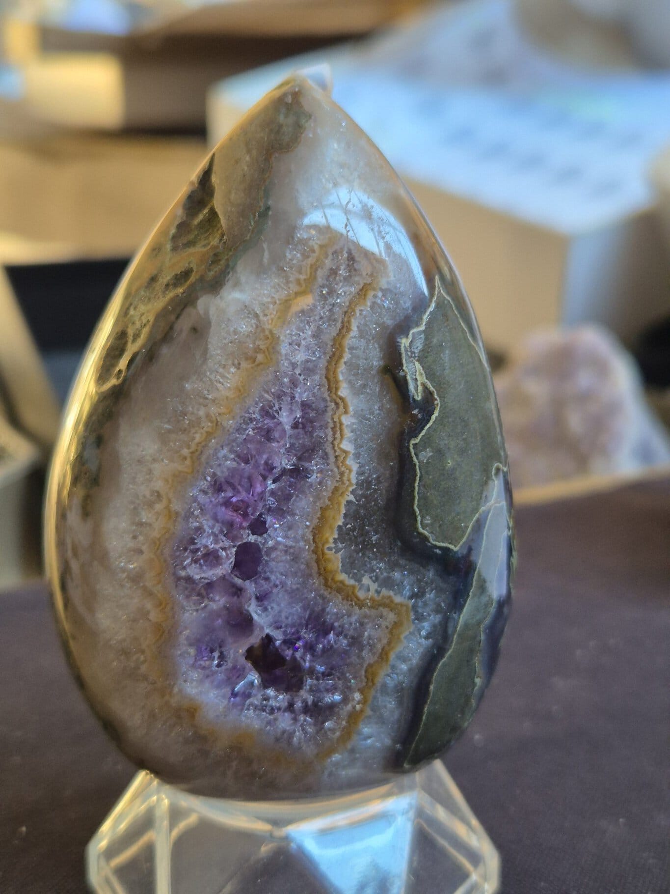 Oeuf Agate Améthyste – Image 3